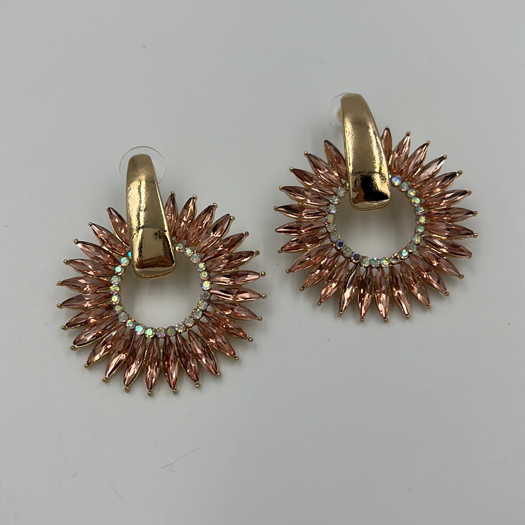 New Statement Crystal Earrings Drop Down